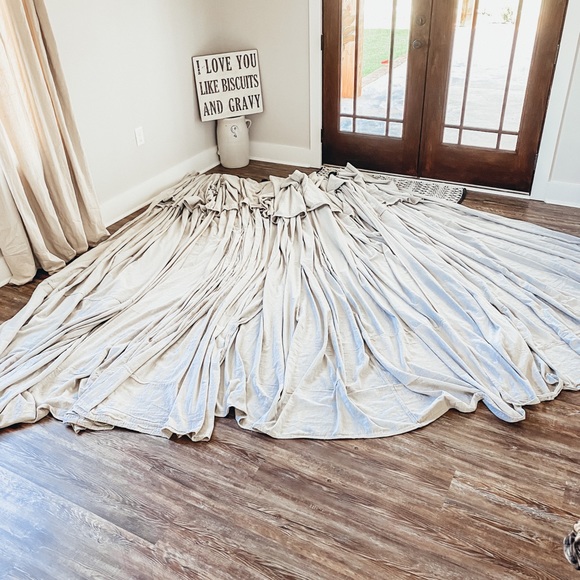 Farmhouse Drop Cloth Curtains - Picture 4 of 8